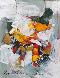 Mashkoor Raza, 12 x 16 Inch, Oil on Canvas, Abstract Painting, AC-MR-551